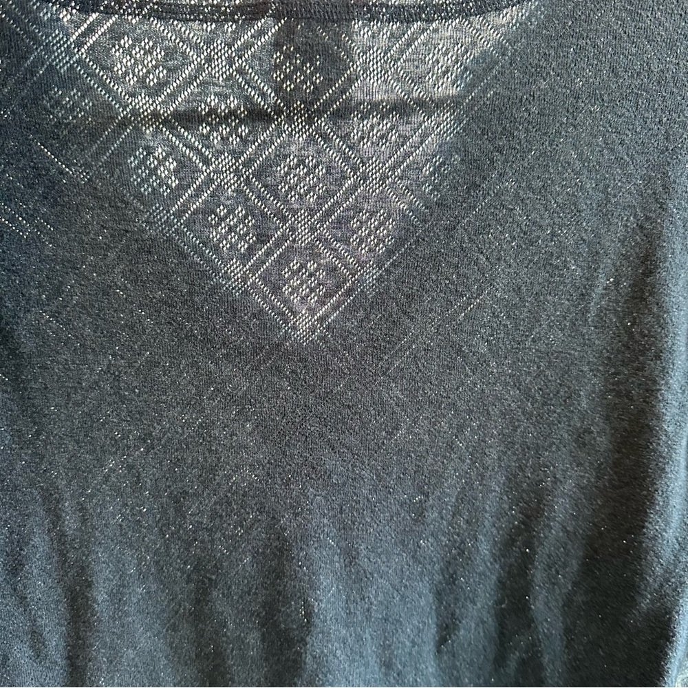 North Face Medium Blue Long Sleeve Thermal Knit Top Gorpcore‎ Cabincore Outdoor - Picture 4 of 8
